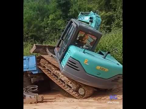 10 Extreme Dangerous Idiots Excavator Operator Skill #jcb #Komatsu #Cobelco #liebherr #Volvo