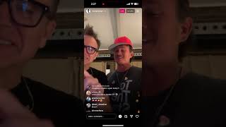 Tom DeLonge and Mark Hoppus live on Instagram 10/3/2023