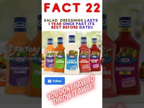 Salad Dressings Last 1 Year. #stopfoodwaste #savemoney
