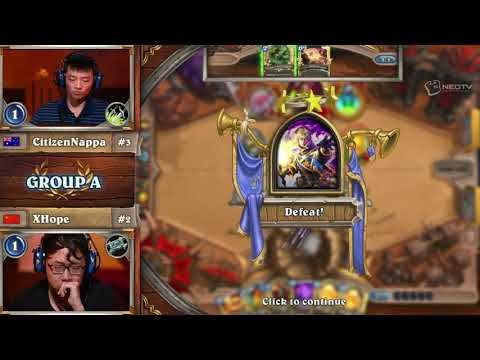 2017炉石传说 世界锦标赛春季赛 CitizenNappa vs XHope 小组赛2