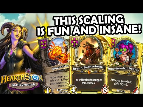 GOLDEN BRANN With MAGMALOC And Underhanded Dealer! | Hearthstone Battlegrounds