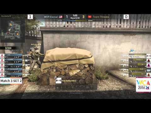 MVP karnal vs Threats SET2 WCA 2016 APAC Qualifiers CSGO Match3 160419 clean