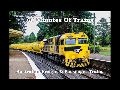 60 Minutes Of Australian Freight & Passenger Trains Compilation Part 1