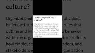Organisational culture #tranding #youtube