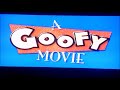DVD Opening To A Goofy Movie UK DVD
