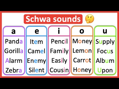 Schwa sounds 🤔 | AEIOU | Phonics lesson | Learn with examples