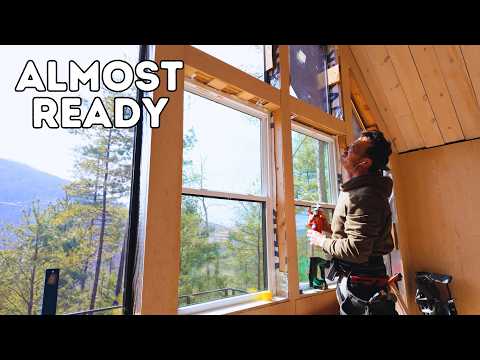 Finally making progress… Cabin Windows Trimmed Out