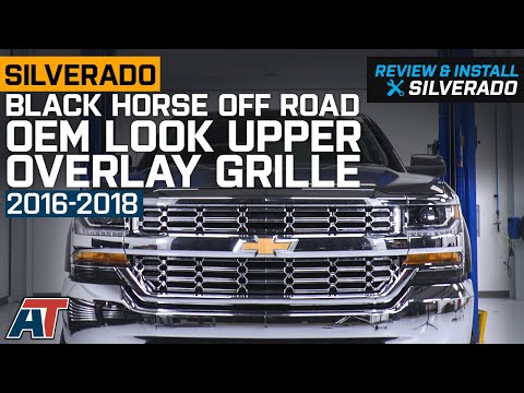 2016-2018 Silverado 1500 BlackHorse Off Road OEM Look Upper Overlay Grille - Chrome Review & Install