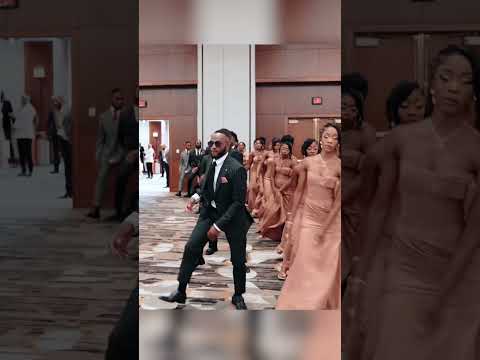 Bridamaids and groomsmen didn’t hold back🔥 congolese wedding