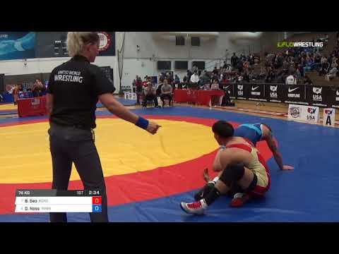 Men's Freestyle 74 Quarter-Finals - Bum Gue Seo (Kore) vs. Dylan Ness (Minn)