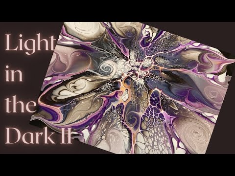 #225 Light in the Dark II Floating Bloom | Acrylic Pour Painting | Abstract | Fluid Painting