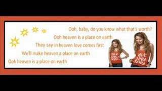 Ashley Tisdale Heaven Is A Place On Earth [On Screen Lyrics]