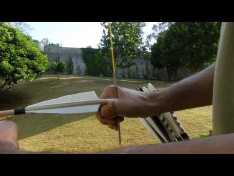 Grózer Hungarian Biocomposite Bow 43#, Close up, Thumbring