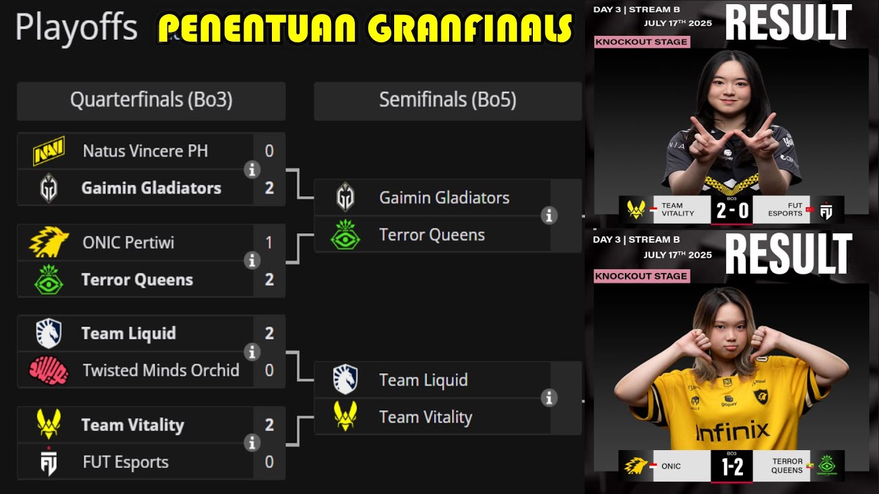 Jadwal MWI x EWC 2025 Day 4 SEMI FINALS Hari ini JUMAD 18 Juli 2025