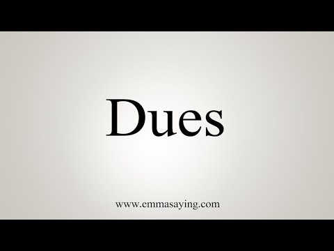 Part of a video titled How To Say Dues - YouTube