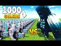 1000 Golem Soldiers vs Mutant Warden in Minecraft