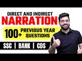 Direct And Indirect Narration 100 Previous Year Questions SSC CGL CHSL CPO BANK PO CLERK