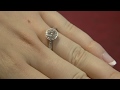 VR1007 Halo Vintage Style Diamond Engagement Ring Dublin