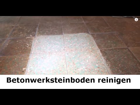 ✅✅ Betonwerksteinboden reinigen in Berlin Terrazzo schleifen und sanieren und schützen Stein-Doktor