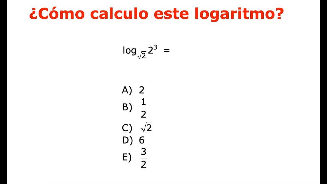 ¿Cómo calculo este logaritmo