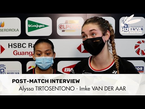 Alyssa TIRTOSENTONO and Imke VAN DER AAR - Post-match interview after quarterfinals