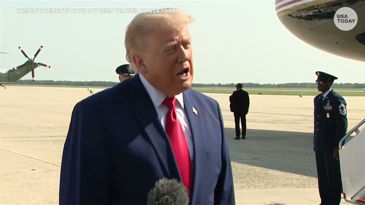 Trump departs aboard Air Force One for dignified transfer ceremony at Dover Air Force Base