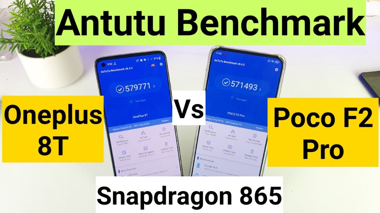 Oneplus 8t vs poco f2 pro antutu benchmark comparison