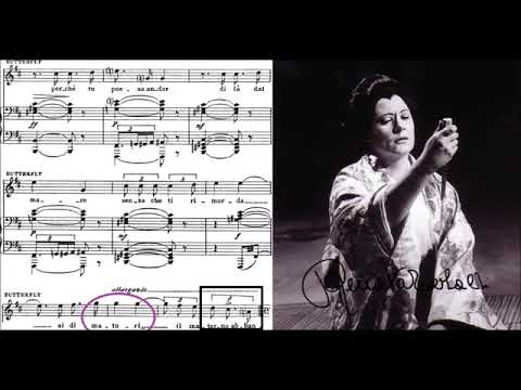 RENATA TEBALDI'S Butterfly: strong middle, girare, vibrato, release, chiaroscuro