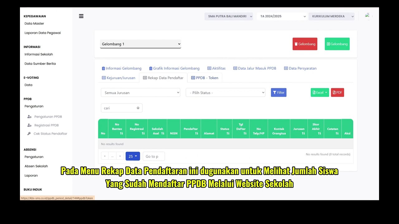 PPDB Settings and Registration