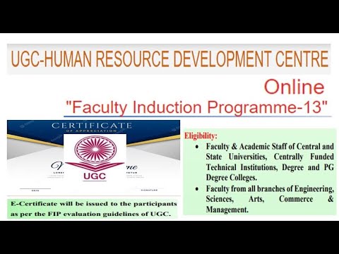 UGC-HRDC Online Faculty Induction Programme | UGC Certificate