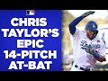 EPIC 14-pitch at-bat!! Dodgers' Chris Taylor gets 3-run double after 14 pitches vs Cardinals!!