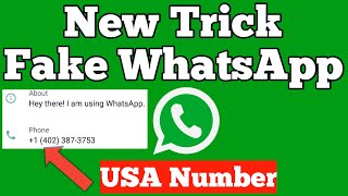 How To Create WhatsApp Fake Account Using USA Number | Free US Number