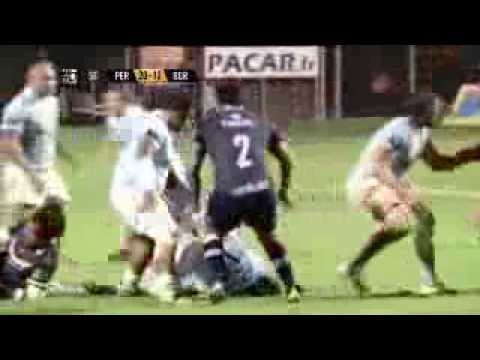 Essai Guitoune Perpignan Bordeaux Bègles J10 Top 14
