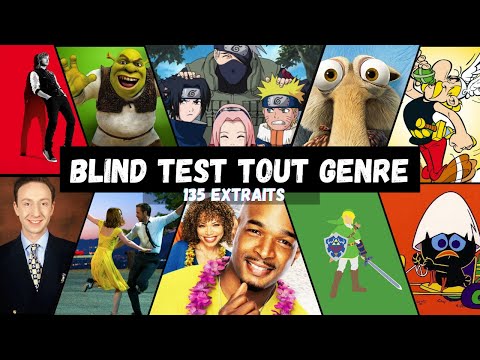 BLIND TEST TOUT GENRE - 135 EXTRAITS (film, série, dessin animé, TV, anime, jeu vidéo, musique...)