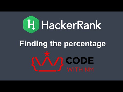 Finding The Percentage Hackerrank Python Solution Code With Nm
