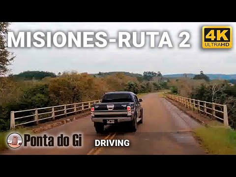 RUTA 2 desde COLONIA ALICIA hasta COLONIA AURORA [sin cortes] MISIONES - ARGENTINA #driving 2023