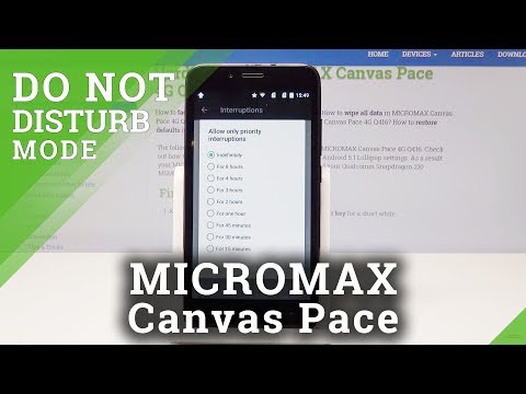 How to Enable Do Not Disturb Mode in MICROMAX Canvas Pace - DND Mode