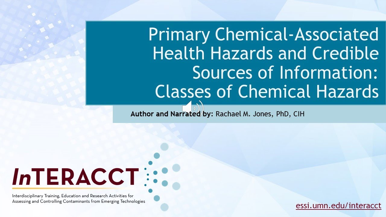 Classes of Chemical Hazards