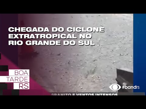 Chegada do ciclone extratropical no Rio Grande do Sul