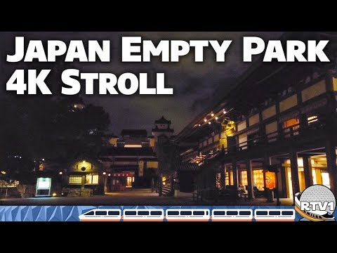 Japan Pavilion at Epcot - Nearly Empty Park Relaxing Stroll 4K - Walt Disney World 2019