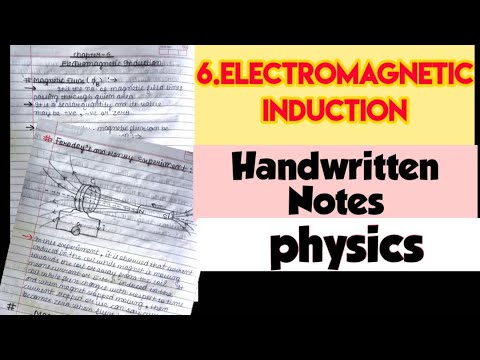 ELECTROMAGNETIC INDUCTON |HANDWRITTEN NOTES| CLASS 12 PHYSICS CHAPTER 6 | ChemiStudious