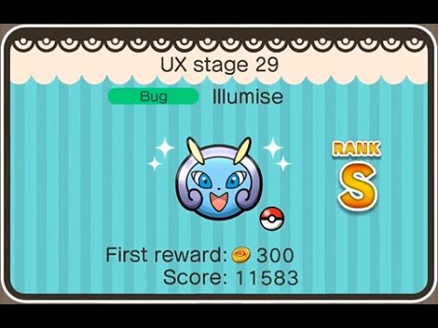 Pokémon Shuffle Mobile - Main Stage UX 29 (Illumise) S-Rank (itemless)