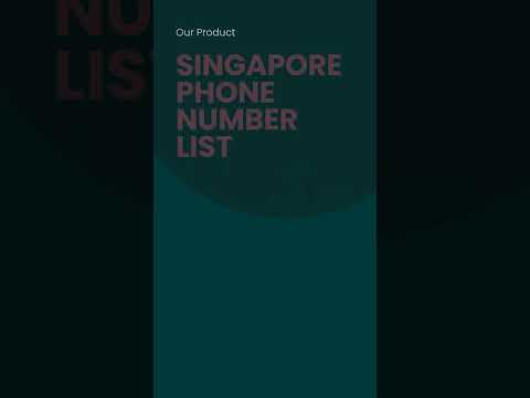 Singapore Phone Number List | Bulk Email Data