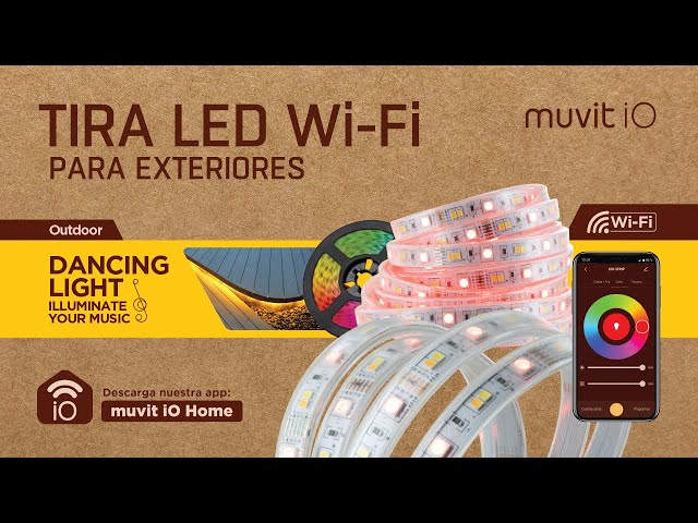 Striscia LED Muvit iO WiFi RGB+CCT da esterno 5m video