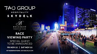Tao Group Hospitality Skydeck at Bellagion Fountain Club Unobstructed Race Track Views