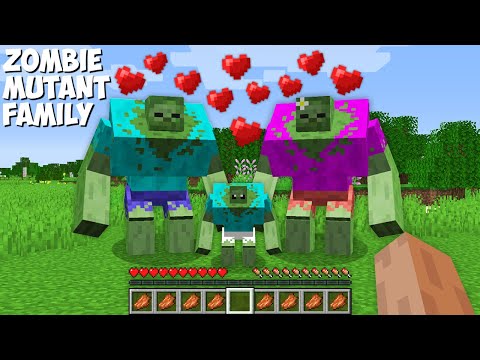 Why you YOU SHOULDN'T APPROACH the FAMILY OF MUTANT ZOMBIES in Minecraft ? ZOMBIE MUTANT !