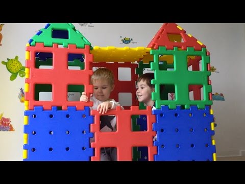Building A Large Castle With XL Polydron Construction Set