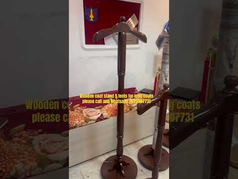 Free standing rack wooden coat stand for office use