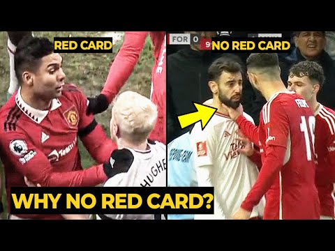 United fans were FURIOUS with Felipe after escaped RED CARD for grabbing Bruno Fernandes throat