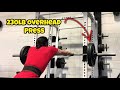 Omar Isuf 230lb Overhead Press (+50lb Over Bodyweight)